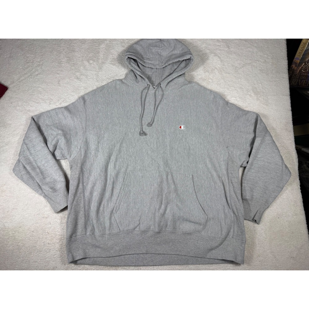 Champion Reverse Weave Hoodie Mens 3XL Gray Pullover Heavyweight GF68